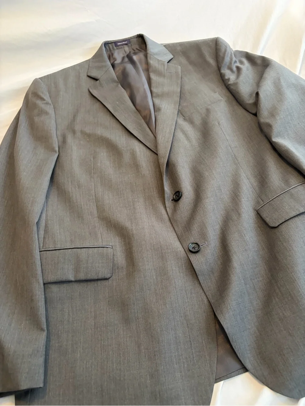 Stafford Men's Gray Two-Button Sport Coat, Classic Fit, Sizse 46L